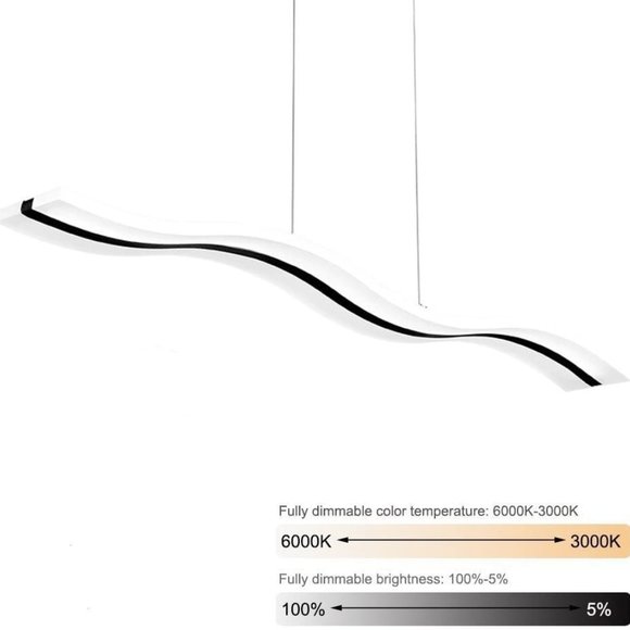 Curvy Wave Chandelier / Ceiling Light - Picture 15 of 16